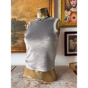 Skims Gray Fuzzy Tank Size Small